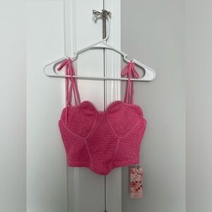 Pink heart corset top